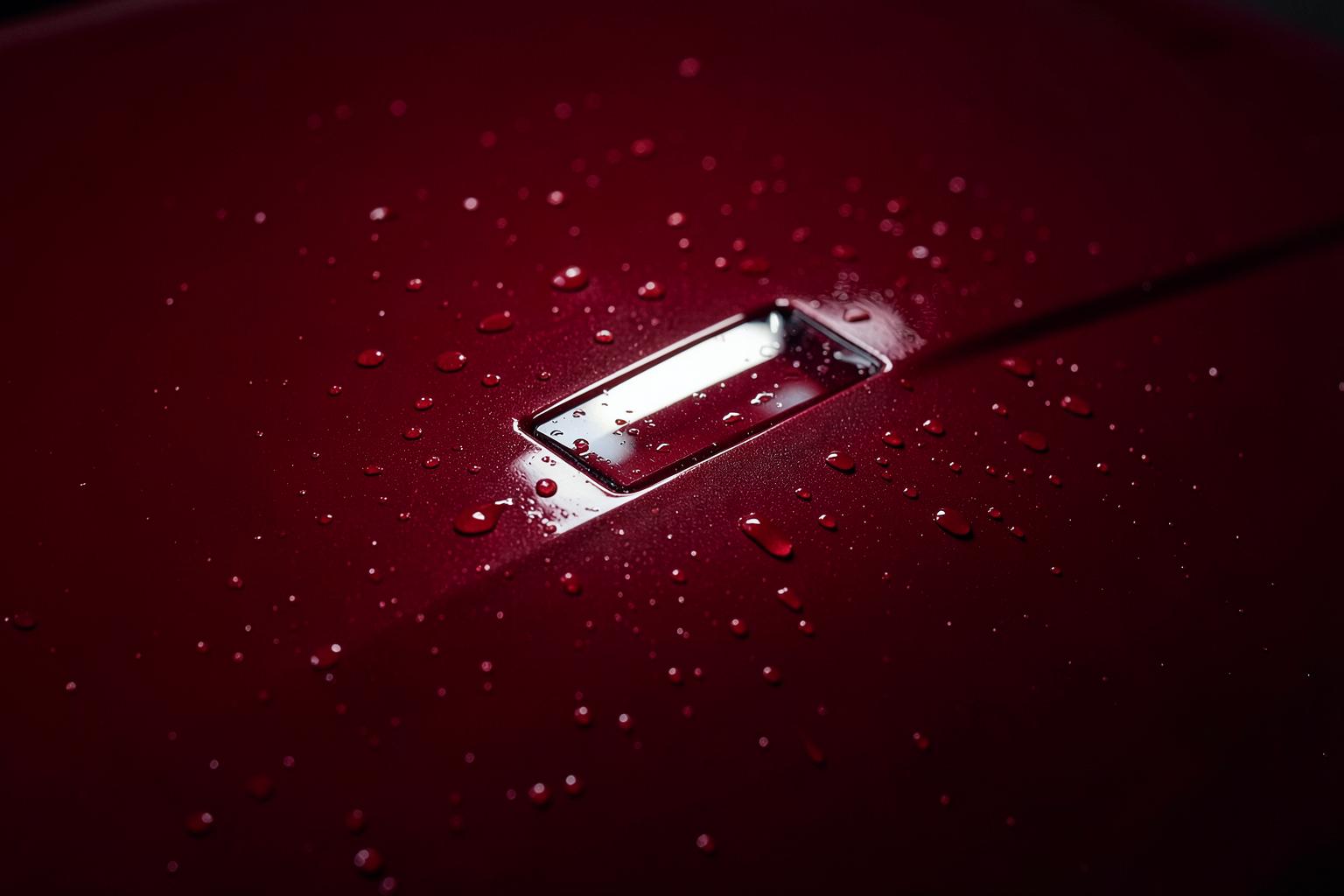 Close-up automotive care detail